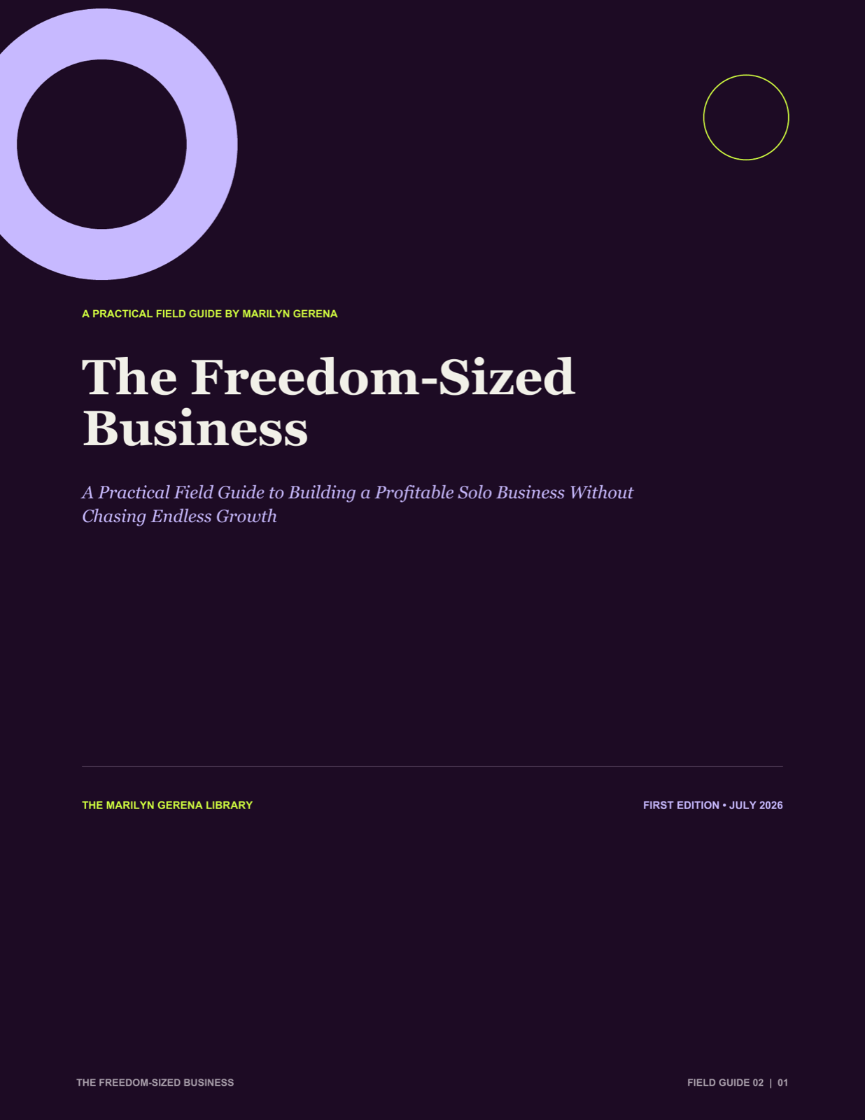 Cover of The Freedom-Sized Business field guide